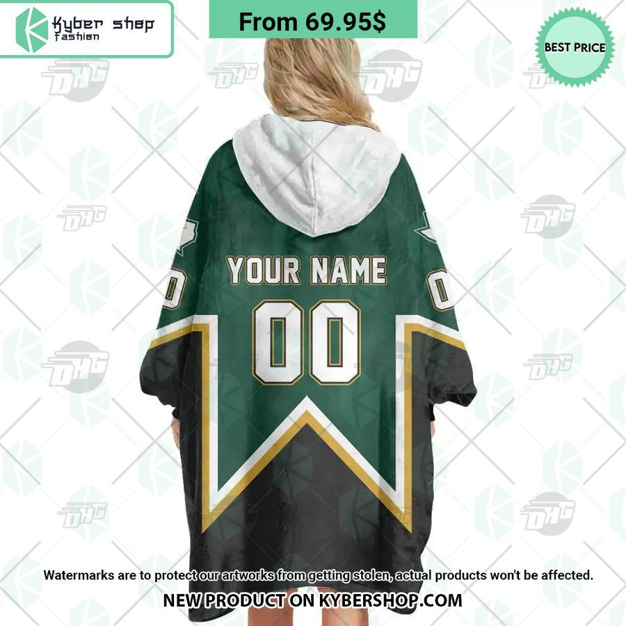 Dallas Stars green Hoodie Blanket