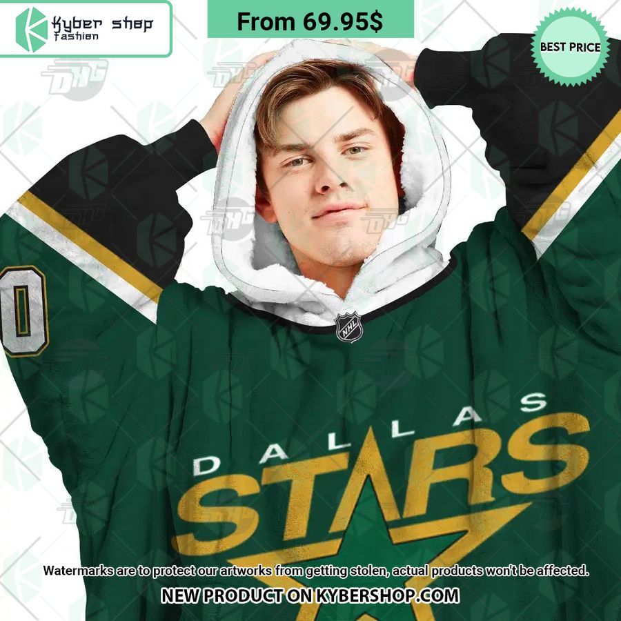 Dallas Stars green Hoodie Blanket