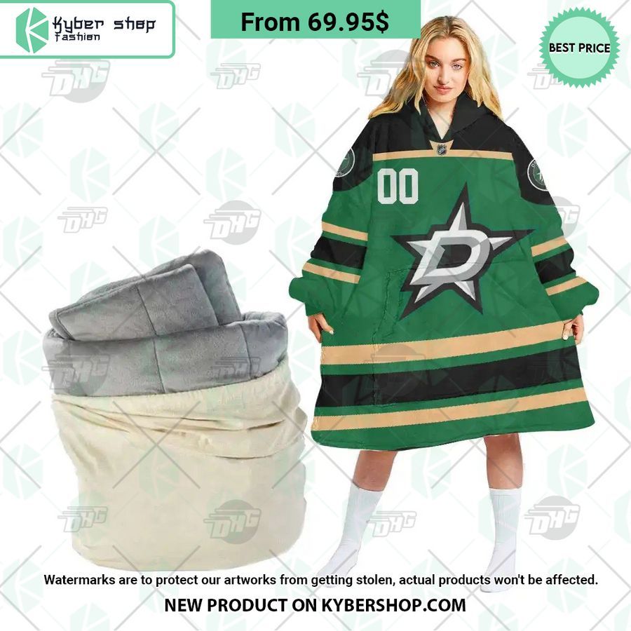 Dallas Stars Hoodie Blanket