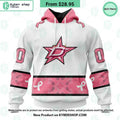 Dallas Stars In October We Wear Pink Breast Cancer Hoodie