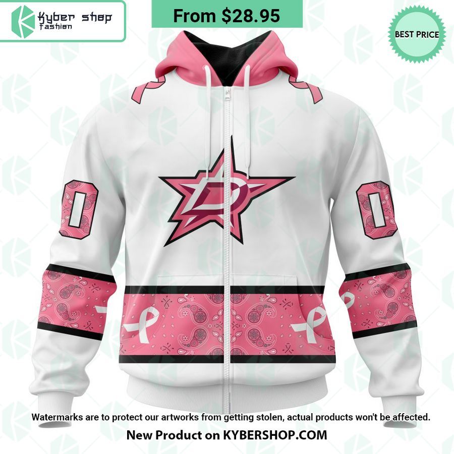 Dallas Stars In October We Wear Pink Breast Cancer Hoodie