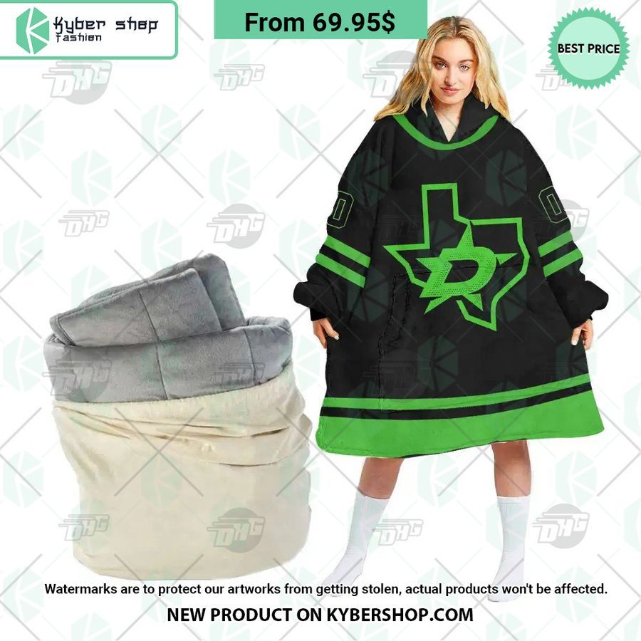 Dallas Stars logo Hoodie Blanket