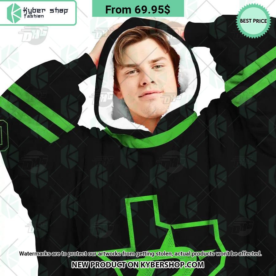 Dallas Stars logo Hoodie Blanket