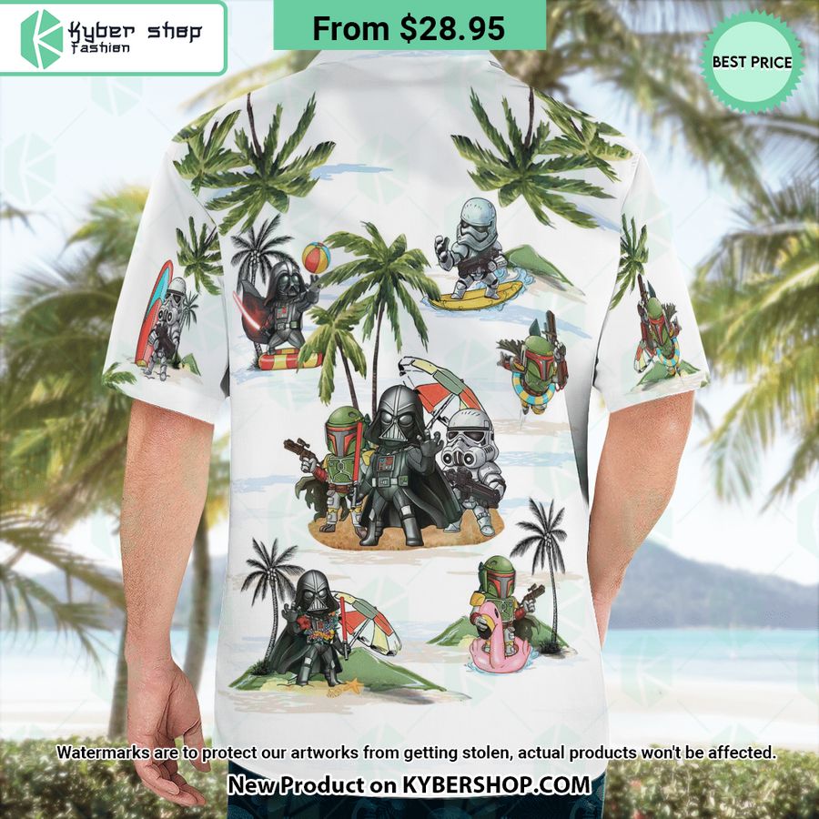 Darth Vader Boba Fett Stormtrooper Summer Time Hawaiian Shirt Shorts