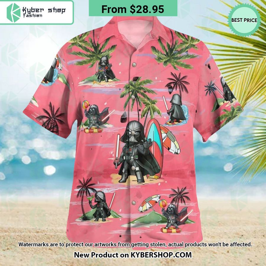 Darth Vader Summer Time Pink Hawaiian Shirt Shorts