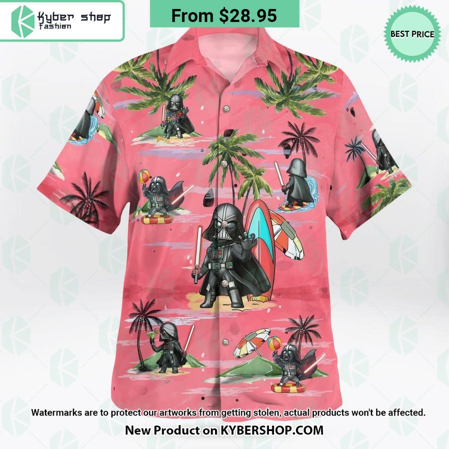 Darth Vader Summer Time Pink Hawaiian Shirt Shorts
