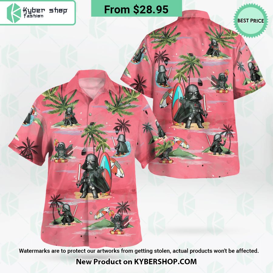Darth Vader Summer Time Pink Hawaiian Shirt Shorts