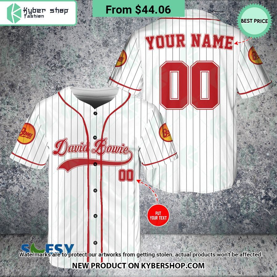 David Bowie CUSTOM Baseball Jersey