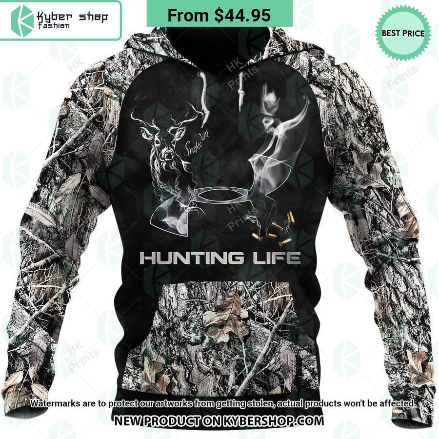 Deer Hunting Life Smoke Camouflage CUSTOM Hoodie