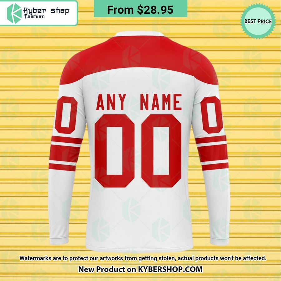 Denmark National Ice Hockey White Hoodie, Shirt
