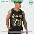 Dennis Rodman 73 Los Angeles Lakers Basketball Jersey