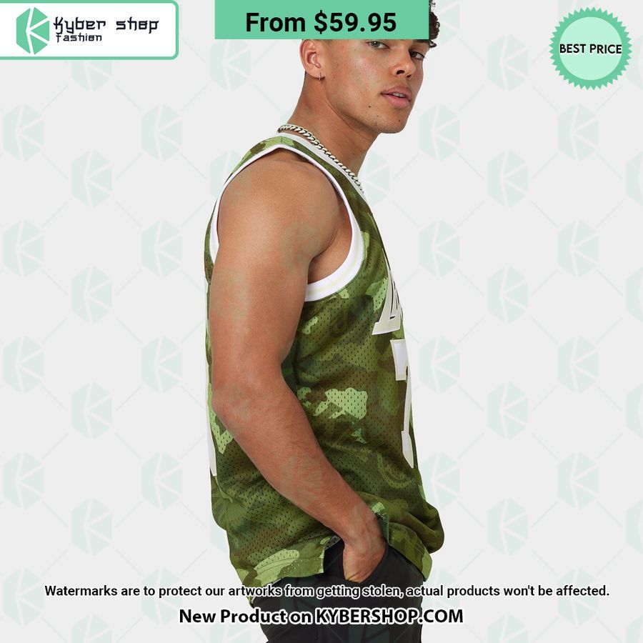 Dennis Rodman 73 Los Angeles Lakers Camo Basketball Jersey