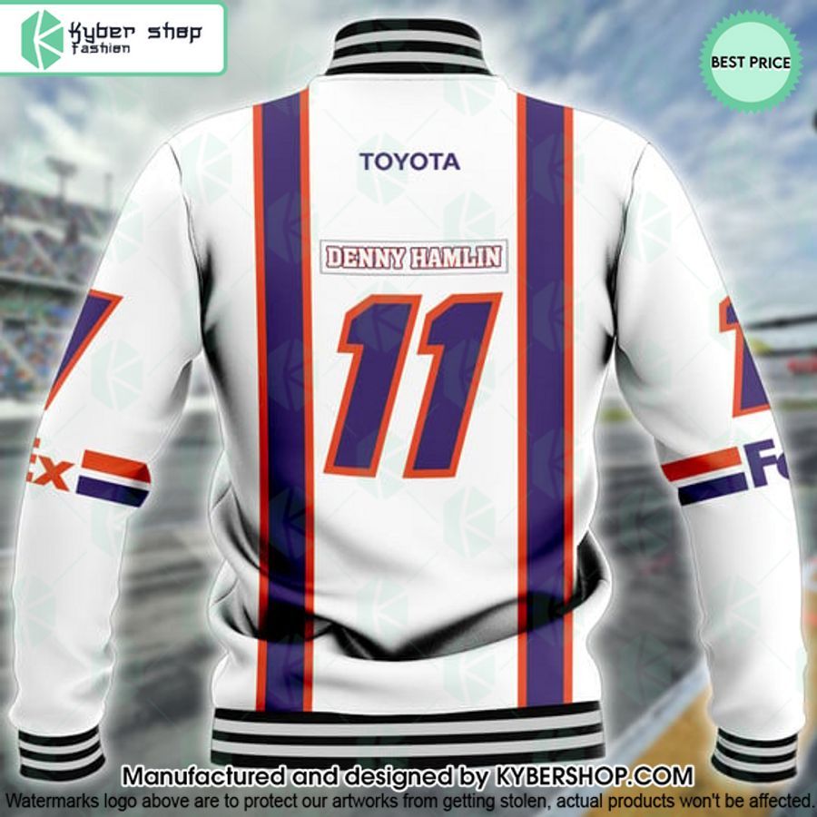 Denny Hamlin 11 Nascar FedEx Baseball Jacket