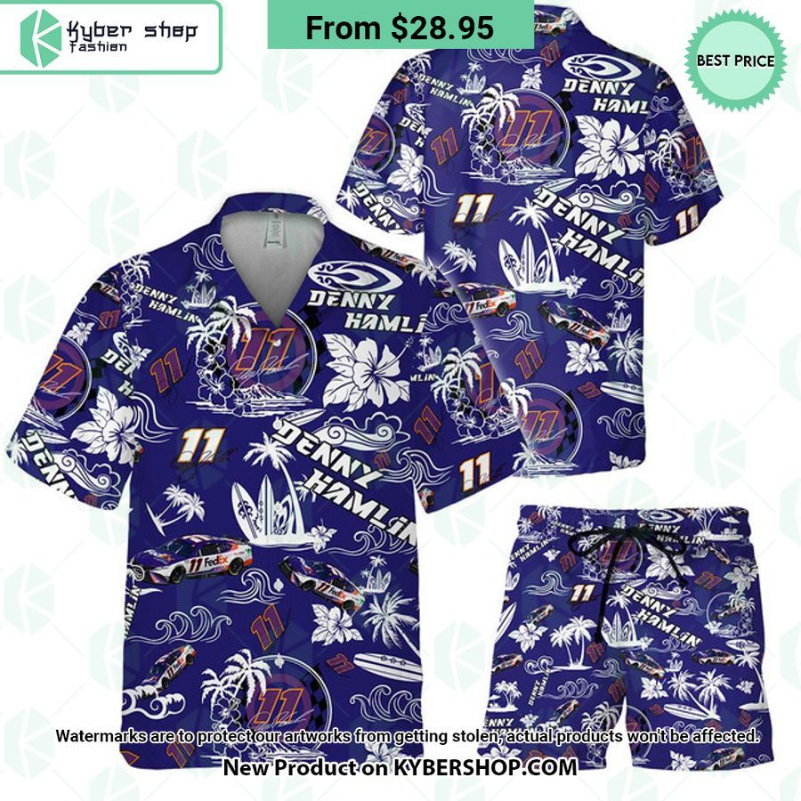 Denny Hamlin NASCAR Racing Hawaiian Shirt