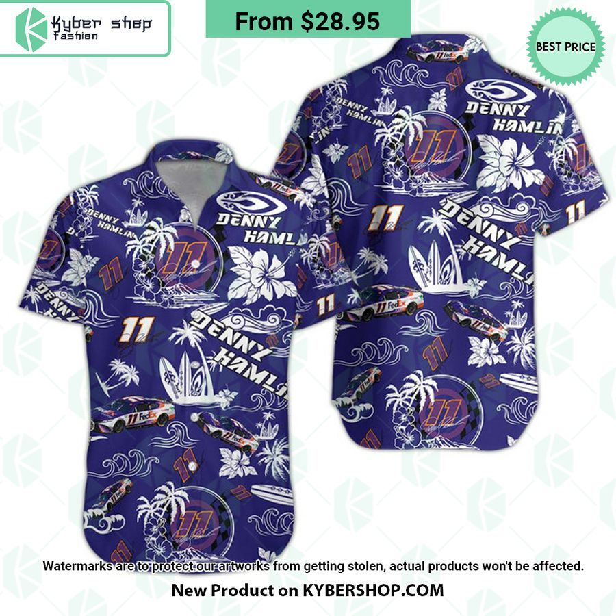 Denny Hamlin NASCAR Racing Hawaiian Shirt