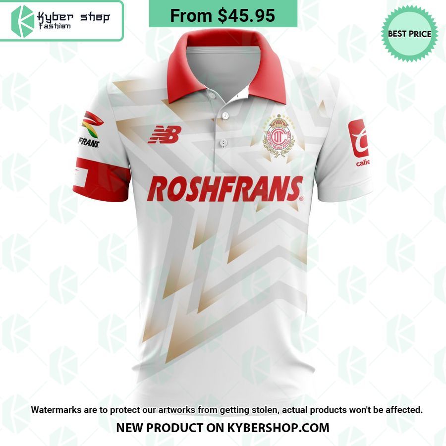 Deportivo Toluca Away Liga MX CUSTOM Polo Shirt