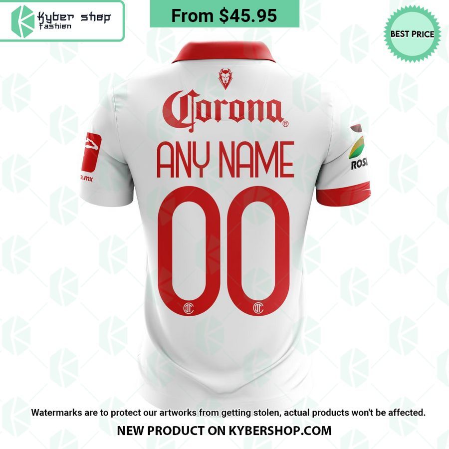 Deportivo Toluca Away Liga MX CUSTOM Polo Shirt