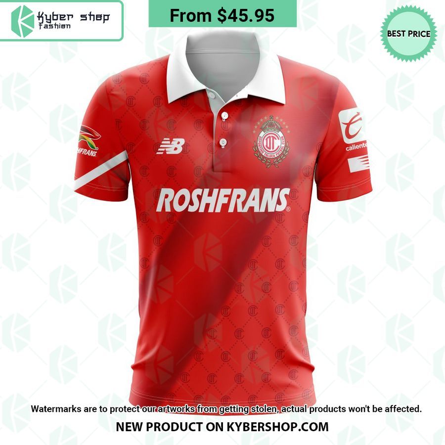 Deportivo Toluca Home Liga MX CUSTOM Polo Shirt