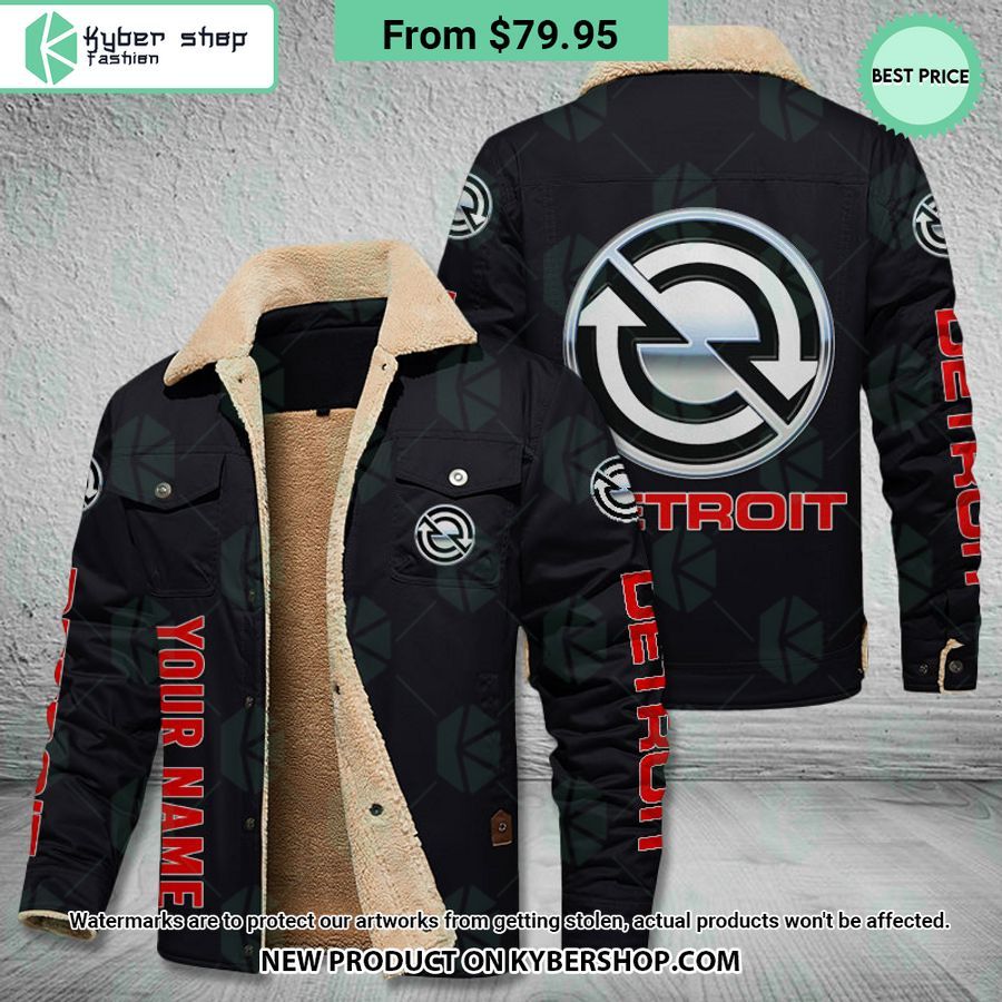 Detroit Diesel CUSTOM Fleece Leather Jacket