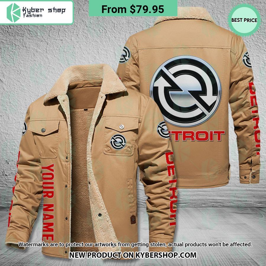 Detroit Diesel CUSTOM Fleece Leather Jacket