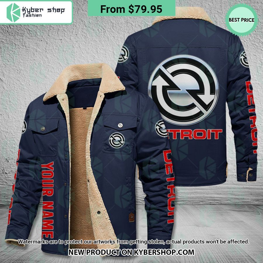 Detroit Diesel CUSTOM Fleece Leather Jacket