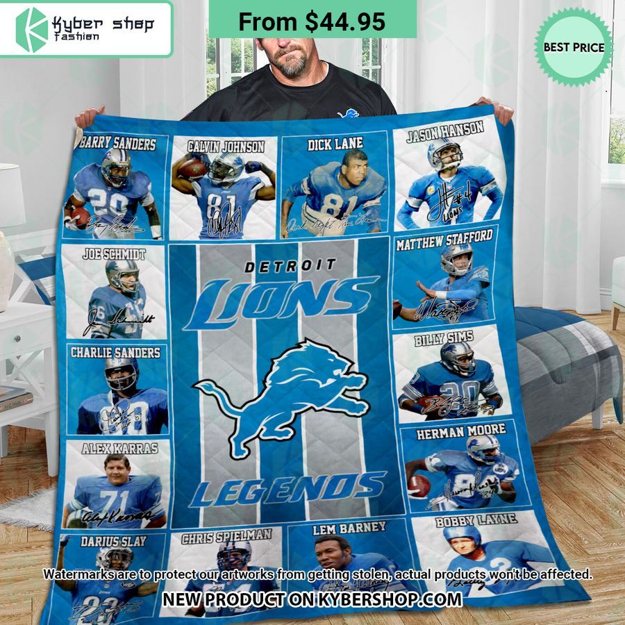 Detroit Lions Legends Blanket
