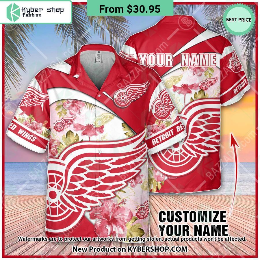 Detroit Red Wings custom personalized Hawaiian Shirt