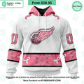 Detroit Red Wings In October We Wear Pink Breast Cancer Shirt