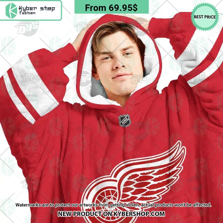 Detroit Red Wings red Hoodie Blanket