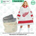 Detroit Red Wings white Hoodie Blanket