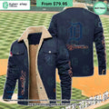 Detroit Tigers MLB Fleece Leather Jacket