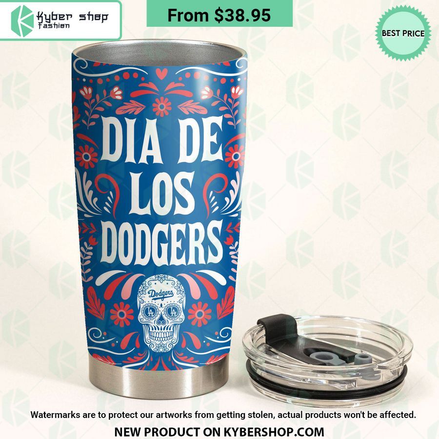 Dia De Los Los Angeles Dodgers Sugar Skull Tumbler