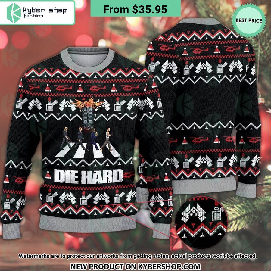 Die Hard Abbey Road Ugly Christmas Sweater