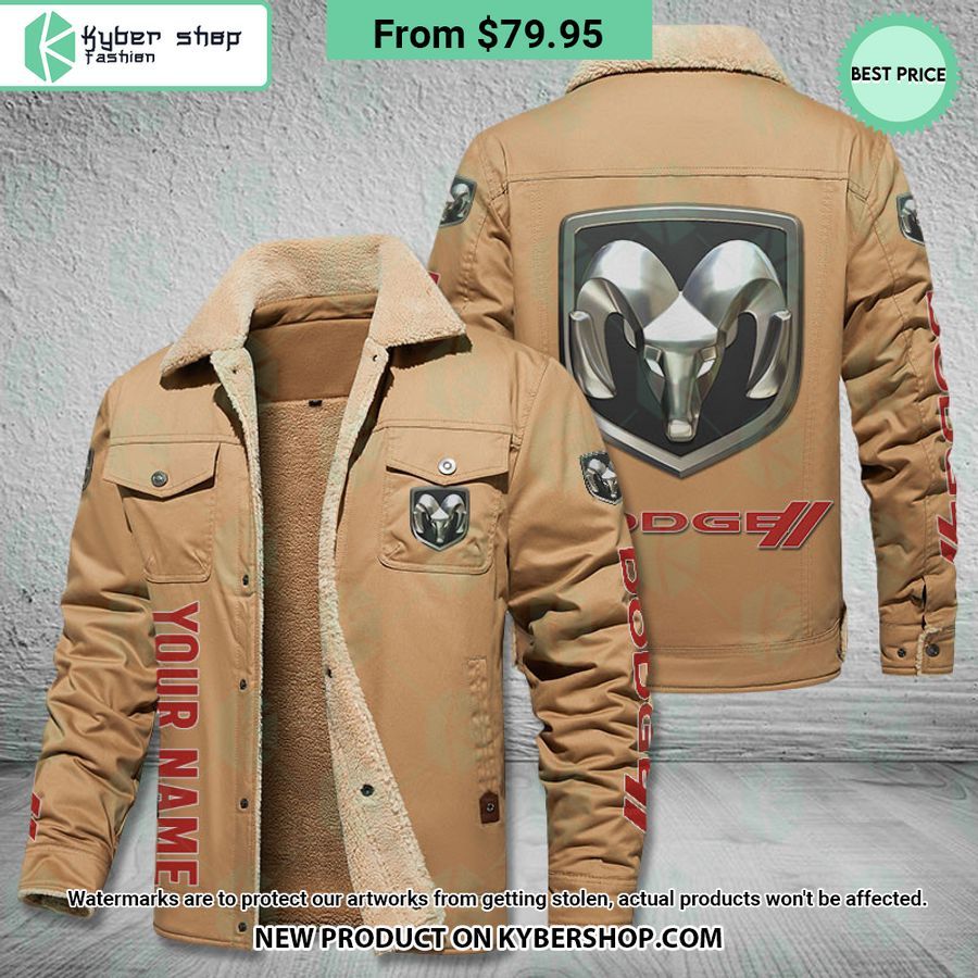 Dodge RAM CUSTOM Fleece Leather Jacket
