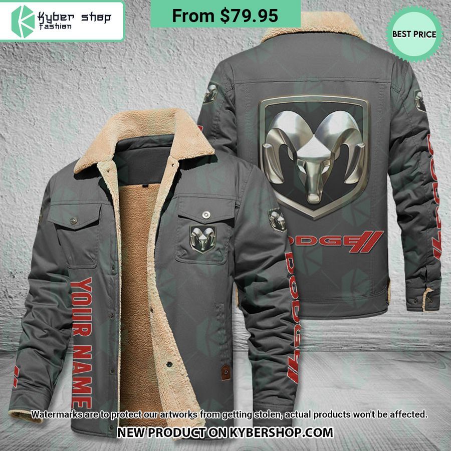 Dodge RAM CUSTOM Fleece Leather Jacket