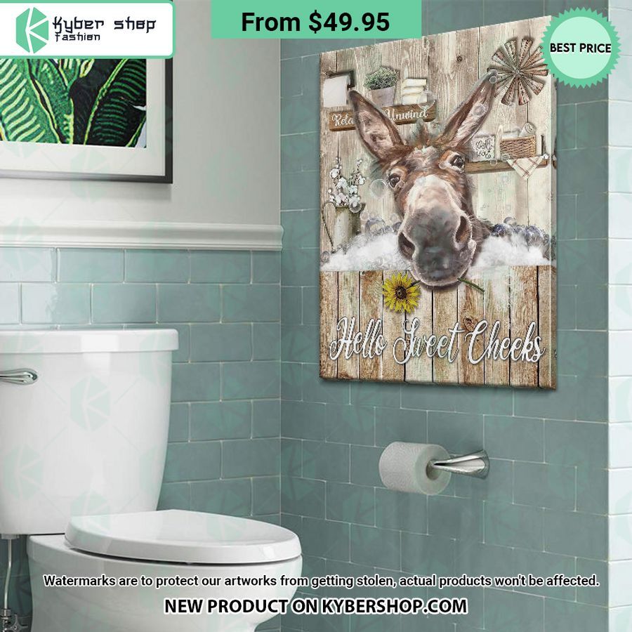 Donkey Hello Sweet Cheeks Canvas