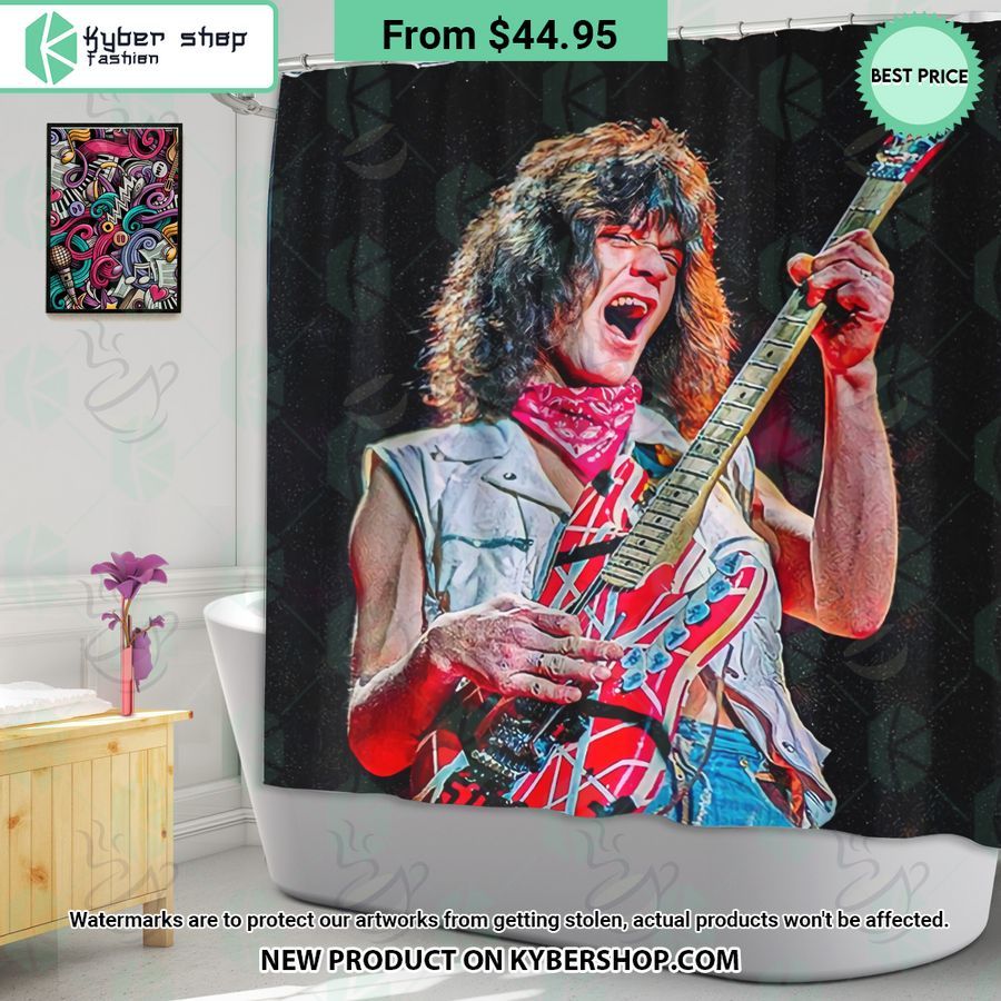 Eddie Van Halen Windown Curtain, Shower Curtain