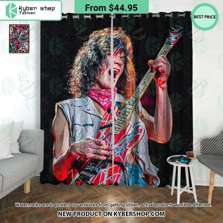Eddie Van Halen Windown Curtain, Shower Curtain