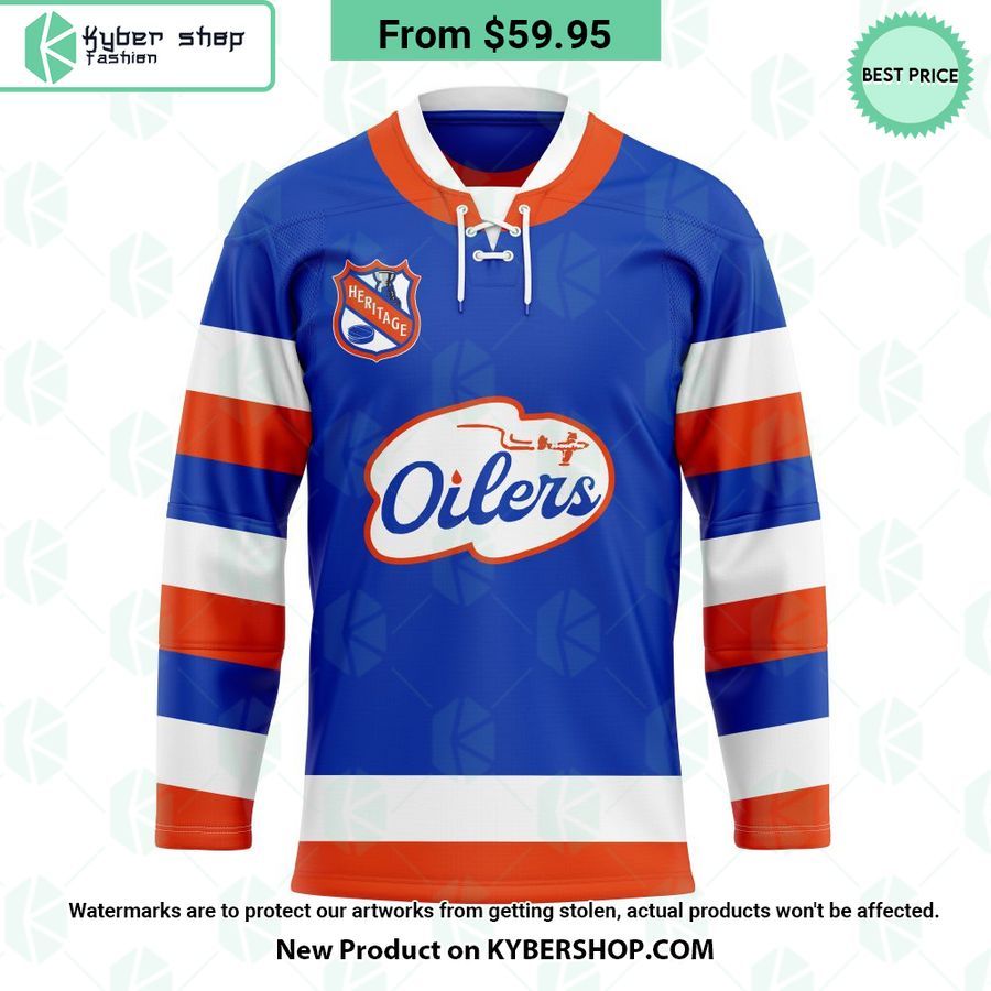 Edmonton Oilers Heritage Concepts team logo Hockey Jersey