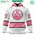 Edmonton Oilers In October We Wear Pink Breast Cancer Shirt