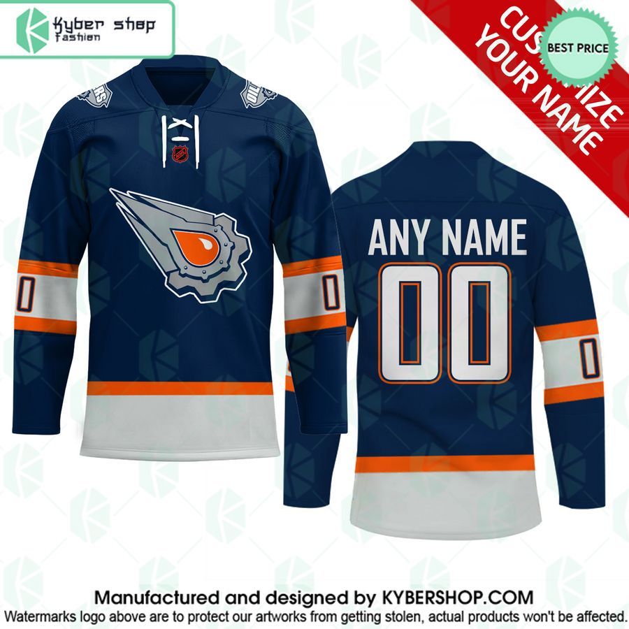 Edmonton Oilers Reverse Retro CUSTOM Hockey Jersey
