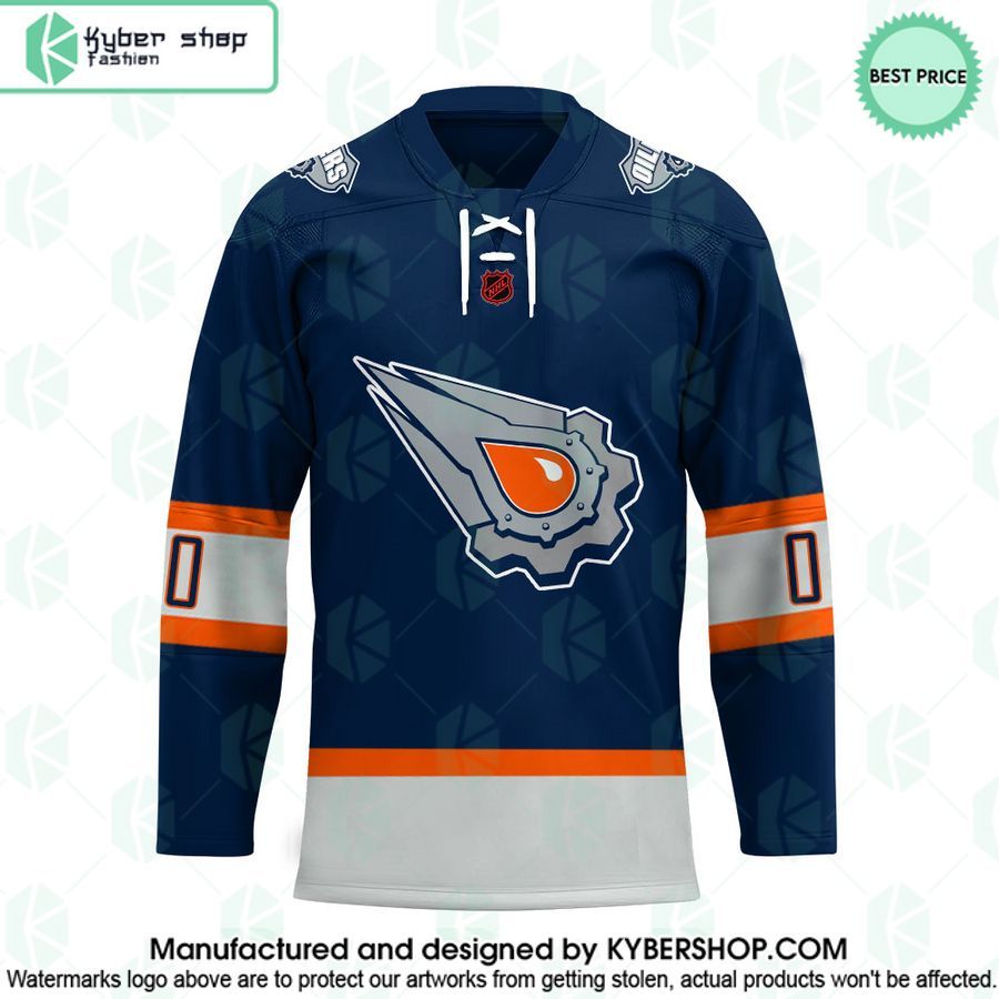 Edmonton Oilers Reverse Retro CUSTOM Hockey Jersey
