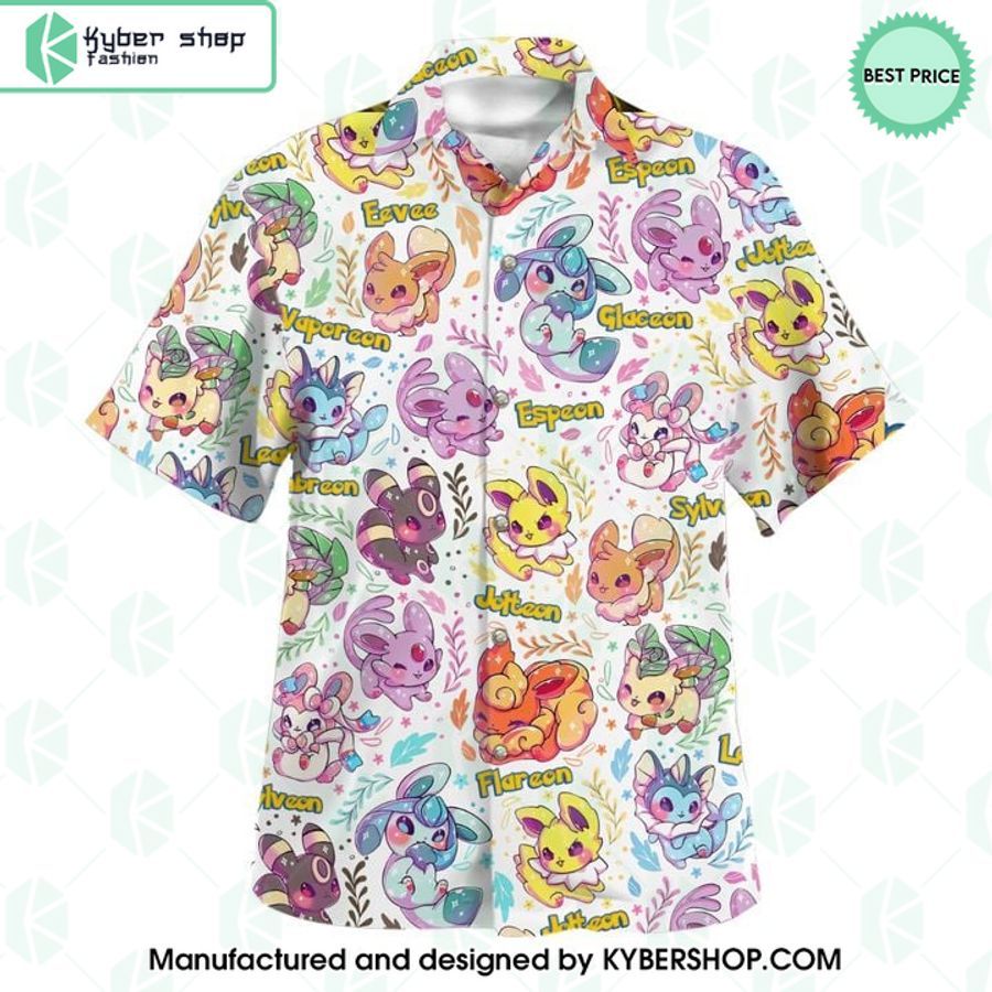 Eevee Evolution Pattern Hawaiian Shirt Shorts