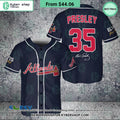 Elvis Presley 35 Atlanta Braves Navy Baseball Jersey
