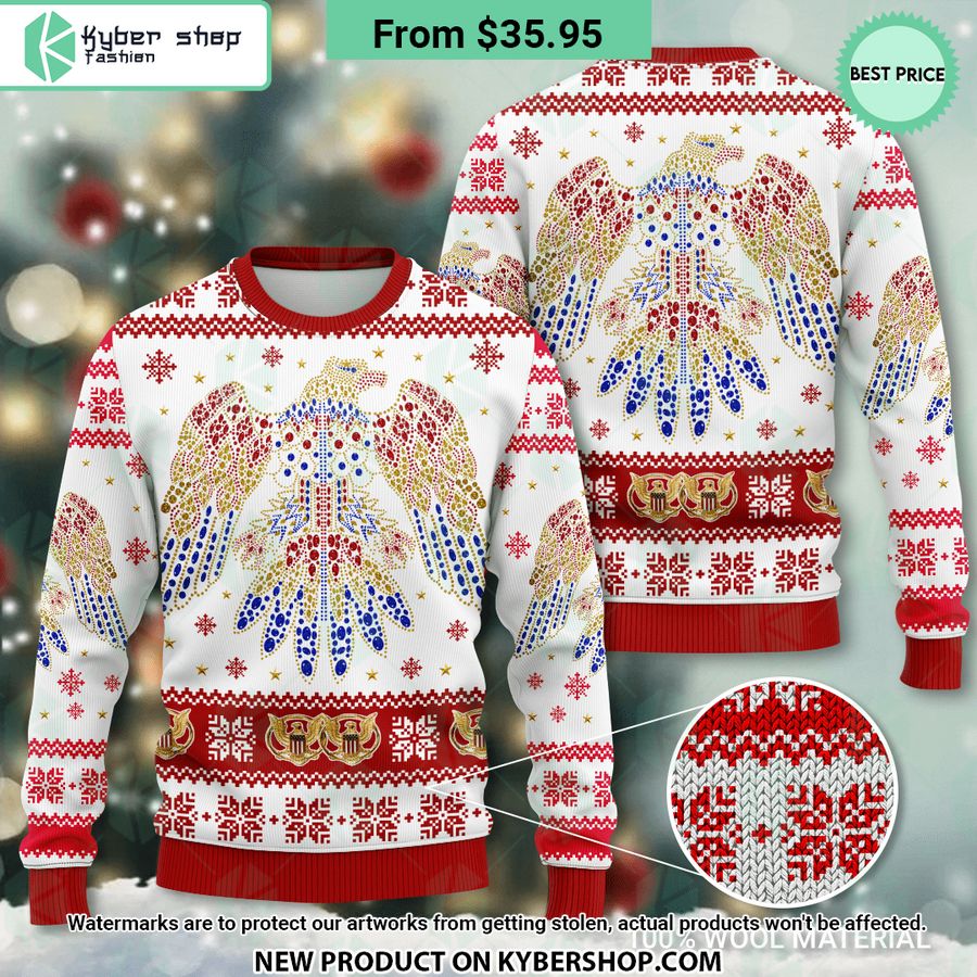Elvis Presley Eagle Ugly Christmas Sweater
