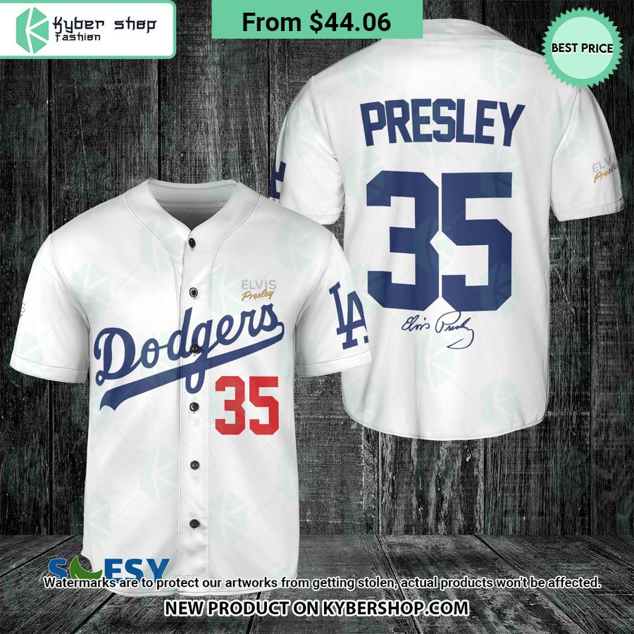 Elvis Presley Los Angeles Dodgers Baseball Jersey