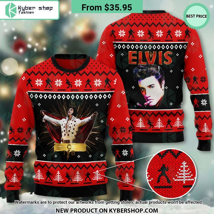 Elvis Presley Ugly Christmas Sweater