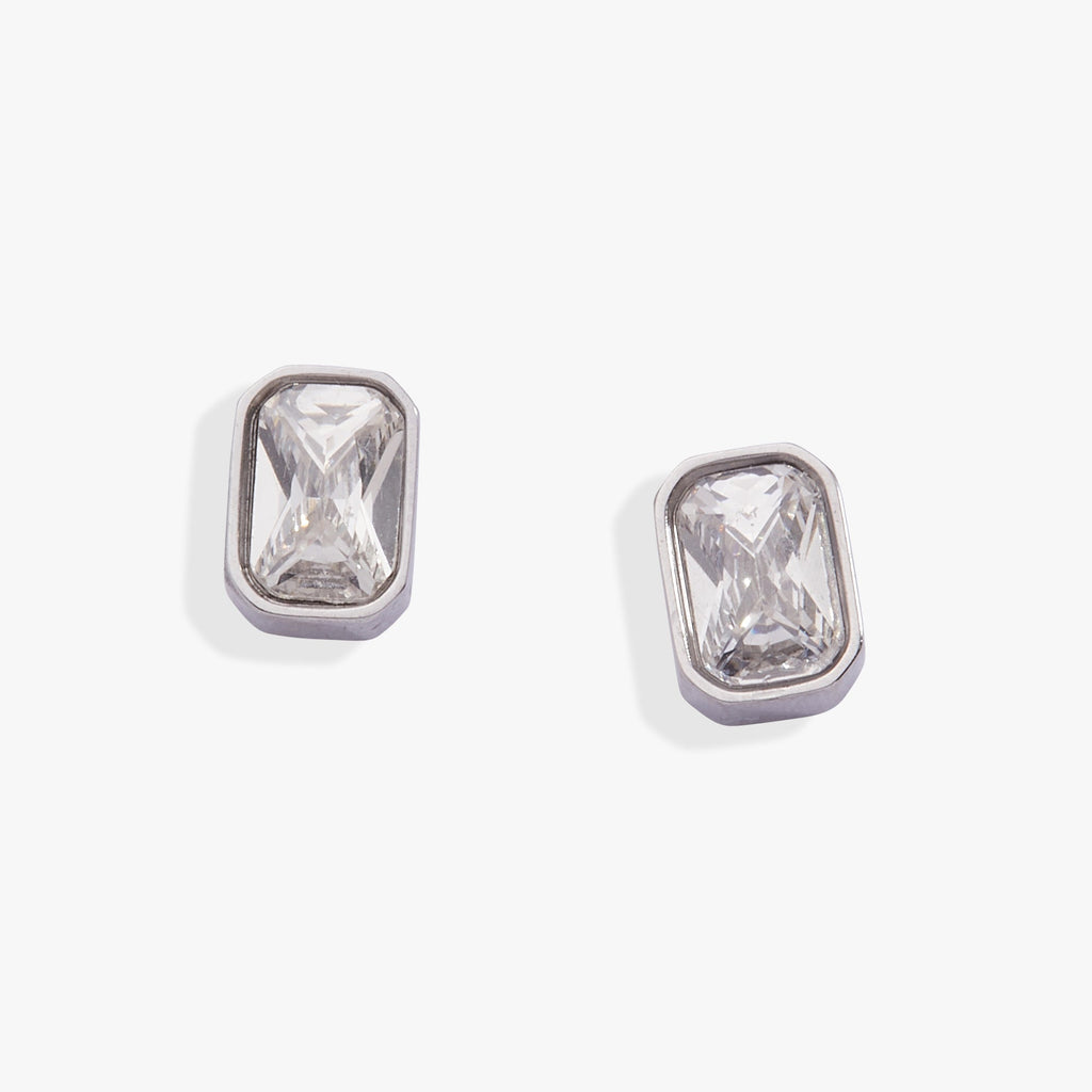April Emerald Cut Birthstone Stud Earrings T-Shirts