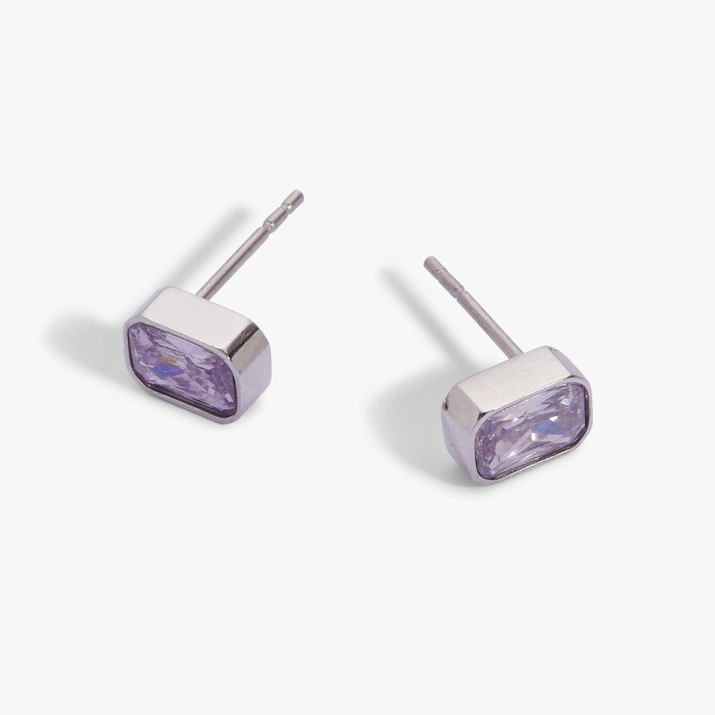 June Emerald Cut Birthstone Stud Earrings T-Shirts