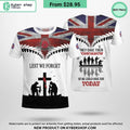 England Flag Lest We Forget Shirt, Hoodie